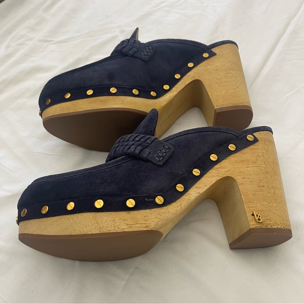 Veronica Beard Navy Clogs - Picture 13 of 14